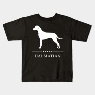 Dalmatian Dog White Silhouette Kids T-Shirt